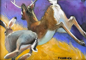 Gay Freeborn paintings at Station Gallery